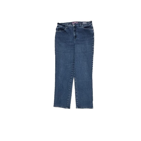 Gloria Vanderbilt Amanda Straight Leg Women's size 12 Dark Wash Blue Denim jeans - Picture 1 of 4
